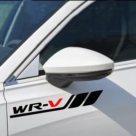 Body Sticker WR-V Honda Fender Universal Door Side Rear Glass Side Skirt Emblem Hide Scratch Improve Appearance Cool Unique Decoration Waterproof Heat Resistant (Black)