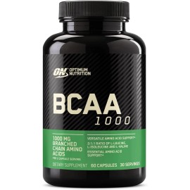 Optimum Nutrition BCAA 1000, 1,000 mg, 60 Capsules (500 mg per Capsule)