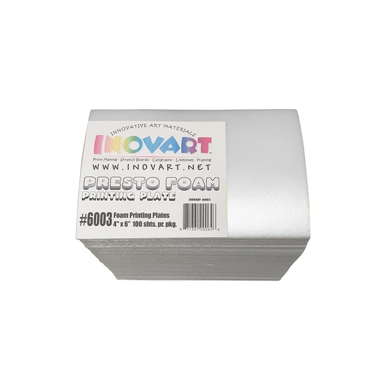 Inovart Presto Foam Printing Plates Econo Pack, 4"x6", 100 Sheets