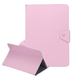 MECCANIXITY Universal 10.1 Inch Tablet Case, Protective Folio PU Leather Shell Case for 10.1-10.5 Inch Touchscreen Tablet, Pink
