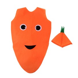Amagogo Girls' Fleece Fruit Vegetable Costume Kits, Cosplay Costumes, Fruit Costume, Funny Dress Up Food School Party Props for Theme Parties, Festivals, Carrot for Children