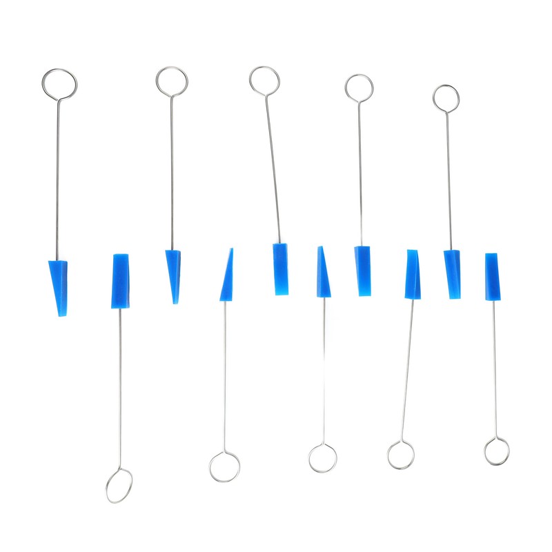 10PCS Piano Tuning Mutes Metal Handle Triangular Rubber Fixing Tool