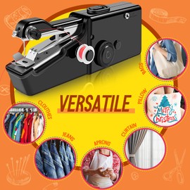 Handheld Sewing Machine, Mini Sewing Machine with Sewing Accessories, Electric Sewing Machine, Stitch Tool for Fabric Quick Repairing for DIY, Clothes, Denim, Curtains, Leather