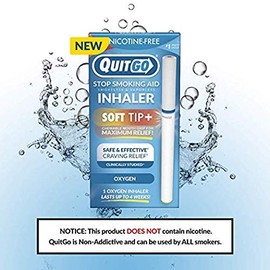 QuitGo Stop Smoking Remedy, Smoke-Free Oxygen Inhaler, Chewable Mouth Grip to Help Curb Cravings, Quit Smoking Support, Satisfying Fidget Relief, Nicotine Free (Oxygen,Fresh Mint, Variation Pack)