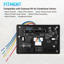 JURPLIX 7330F3852 RV Thermostat Replacement Compatible with Coleman Mach Series, Single Stage Heat/Cool Control Camper Air Conditioner Thermostat, Black