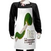 Ambesonne Reptile Apron, Cartoon Snake Hanging from Tree Hug Love