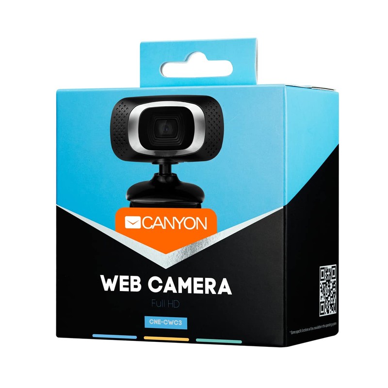 CANYON CWC3 3 MPIXELS USB 2.0 Camera with Microphone Black