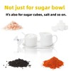 ONTUBE Porcelain Sugar and Creamer with tray and Crystal Lid