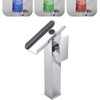 Chrome Bathroom Faucet LED 3 Color Changing Light Waterfall Vessel