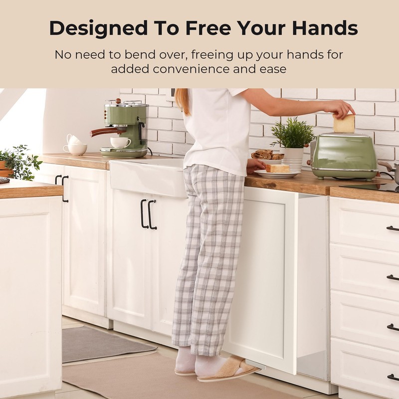 Adzyz Cabinet Foot Pull for Trash Drawer, Hands Free Garbage