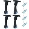 HARSKIYER 4 Pack Elastic Stainless Steel Rubber Hood Catch, Flexible