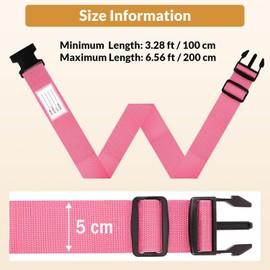 4 Pack Luggage Straps, 2M Adjustable Belts Keep Suitcase Secure While Traveling, with Name ID Card, Luggage Accessories to Secure Bag Cargo Safe Quick-Release (Mixed Colours)