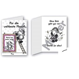 Sheepworld 54036 Klappkarte mit Magnet