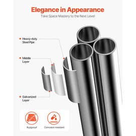 VEVOR Metal Chicken Coop, 6.56x6.56x6.56ft Walk in Chicken Runs for Yards with Cover, Spire Roof Hen House Enclosure with Security Lock, Outdoor Duck Rabbit Poultry Cage Pen for Backyard, Farm, Yard