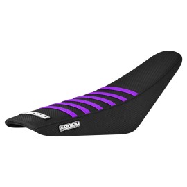 Enjoy Mfg Altis Sigma off-road e-bike gripper seat cover  all BLACK w/ PURPLE rib #480