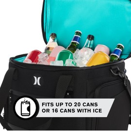Hurley Cooler Tote Bag, 20 Can/Black