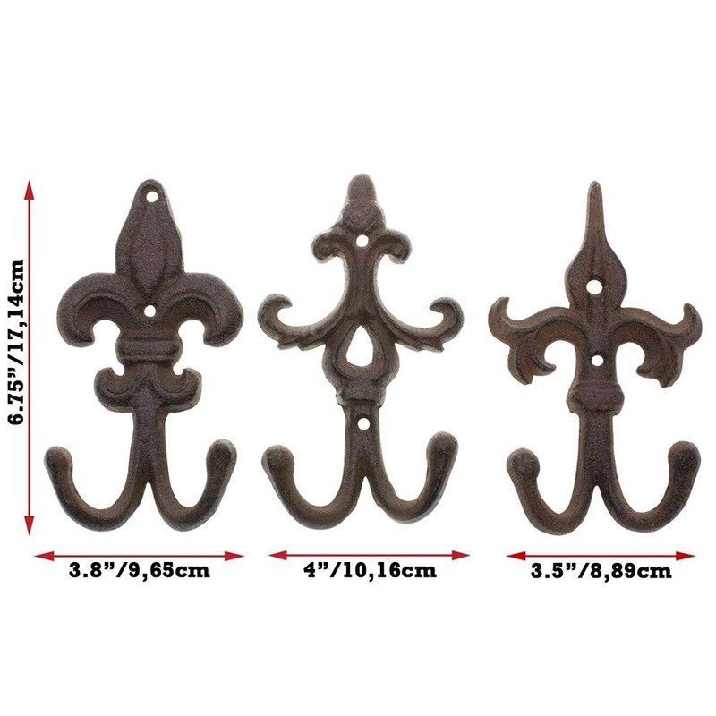 Comfify Set of 3 - Cast Iron Fleur De Lis