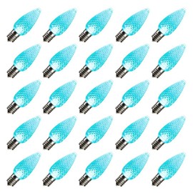Vickerman 647189 - C9 Teal Faceted LED (25 Pack) Christmas Light Bulbs (XLEDC9LT-25)