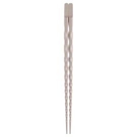 Kai Corporation DH6307 Vegetable Chopsticks, 10.6 inches (27 cm), Includes Spatula, Easy to Grip, Made in Japan, Dishwasher Safe, Scratch Resistant, Easy to Clean, Beige Gray
