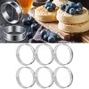 6 PCS Stainless Steel Crumpet Nonstick Pastry Double Rolled Tart