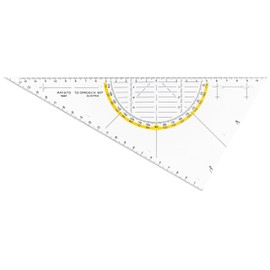 geotec Set Square 60 ° Perspex Bracket, 260 mm, Transparent
