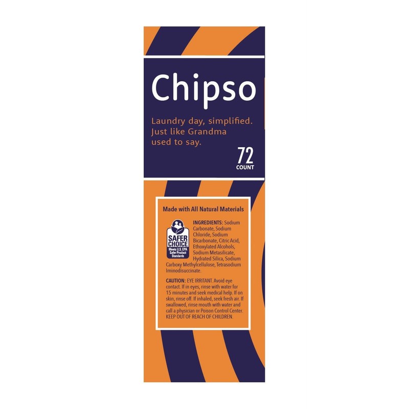Chipso 72 Count Laundry & All Purpose Natural Soap Packs