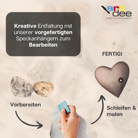 artdee 12 Soapstone Amulet Pendants with Hole - Blanks (Asbestos-Free)