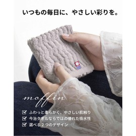 aso Hand Towel, Imabari Towel, Set of 10, Handout, Individual Packaging, Medium Thick, 9.1 x 9.1 inches (23 x 23 cm), 100% Cotton, Made in Japan, Towel Handkerchief, Moffin Moffin (Set of 10, Ice Gray
