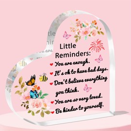 JETTOP Exam Good Luck Gifts Mental Health Gifts for Women Mindfulness Gifts Positive Gifts for Female Inspiration Gifts for Women Acrylic plaque Little Reminders