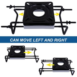 Manumarine Clamp On Boat Seat Mount with Swivel, Adjusts from 14.8" to 21.7" ，Durable Iron Construction, Universal Mounting Kit for Kayak, Jon Boat, and Bench