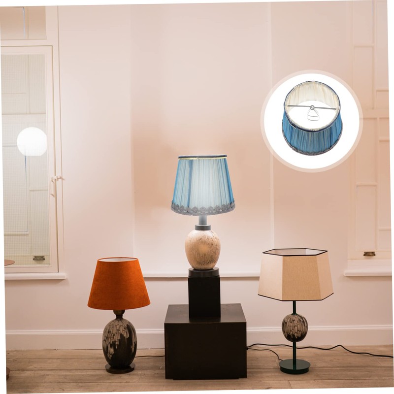 WHAMVOX Pleated Chiffon Lampshade Replacement Light Cover Elegant Decor for