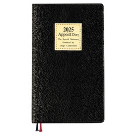 Daigo E1300 2025 Planner, Appointment Weekly Left, Black, Begins December 2024