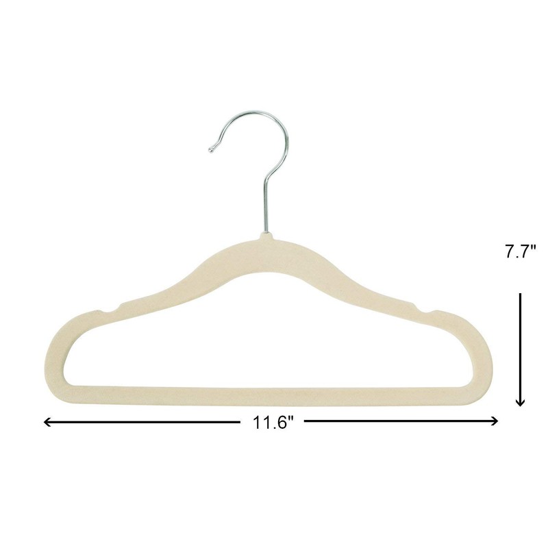 Finnhomy Non-Slip Clothes Hanger for Baby and Kids 30-Pack Velvet