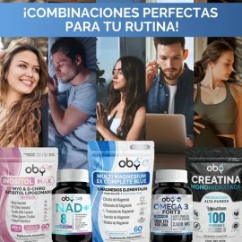 Oby Magnesio Complete 5 Tipos, Espirulina Y D3. Polvo 600g                                                                                            