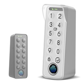 YCJDP Protective Cover for New Model SwitchBot Fingerprint Identification Pad Protective Case Night Visible Rain and Sunlight Full Protection Soft Waterproof Dustproof Odorless Durable Scratch Proof Password Smart Lock Cover Switch Bot Auto Lock Door Lock Case (White)