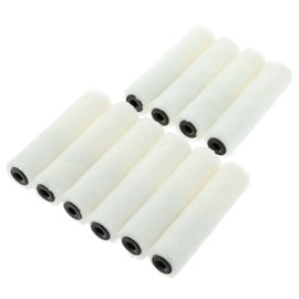 Coral 41739 Paint Mini Roller Cover with a Velour Sleeve Fabric 4 inch 10 Piece Pack Set, White, 4" pcs, Set of 10