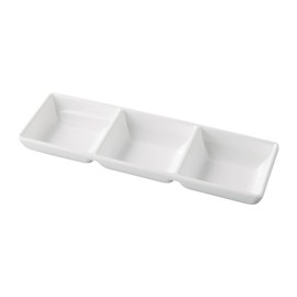 Fukui Craft 51025450 Melamine 22.2 Masanatsu Cut Plate, White Gloss