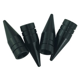 Abfer Tire Valve Caps Car Air Stem Cap Pressure Stems Covers for Bikes Vehicle Truck Motorcycles (Black)