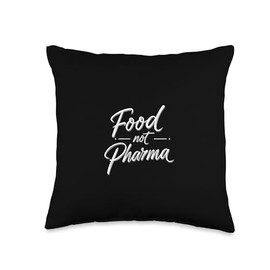 Food Not Pharma, Make America Healthy Again, MAHA Throw Pillow