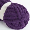 Hombys Dark Purple Chunky Chenille Yarn for Crocheting & Knitting,