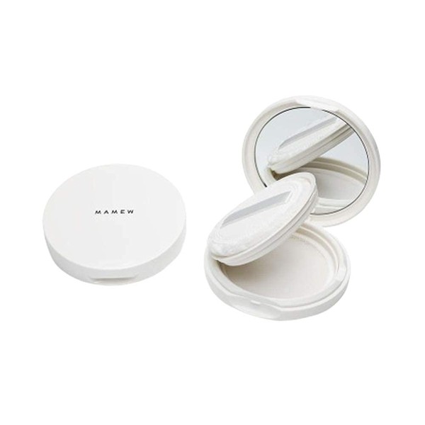MAMEW Powder Case, Face Powder Case, Portable, With Puff, Mesh Type, Thin, Thickness 0.6 inches (1.4 cm)