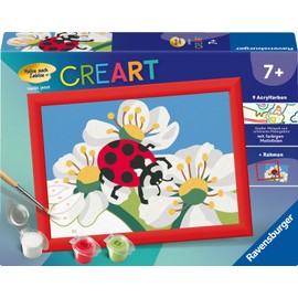 Ravensburger CreArt 23990 - Ladybird - Painting by Numbers for Children from 7 Years, Easter Gifts Children 7 Years, Small Gift for Easter