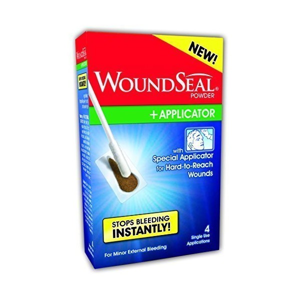WoundSeal Powder and Applicator for Minor External Bleeding, 4 each (1 Pack)