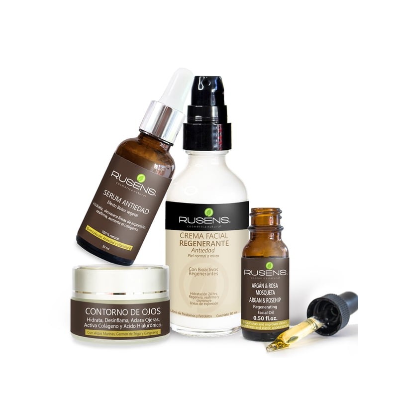 Contorno de Ojos RUSENS 100% Natural, Aclara Ojeras y Desinflama