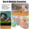 200 Pack Mini Dinosaur Figures, Multi-Colored Translucent Acrylic Dinosaur
