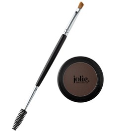 Jolie 2 Piece Eyebrow Essentials Kit With Brow Powder & Brush (Black-Brown)