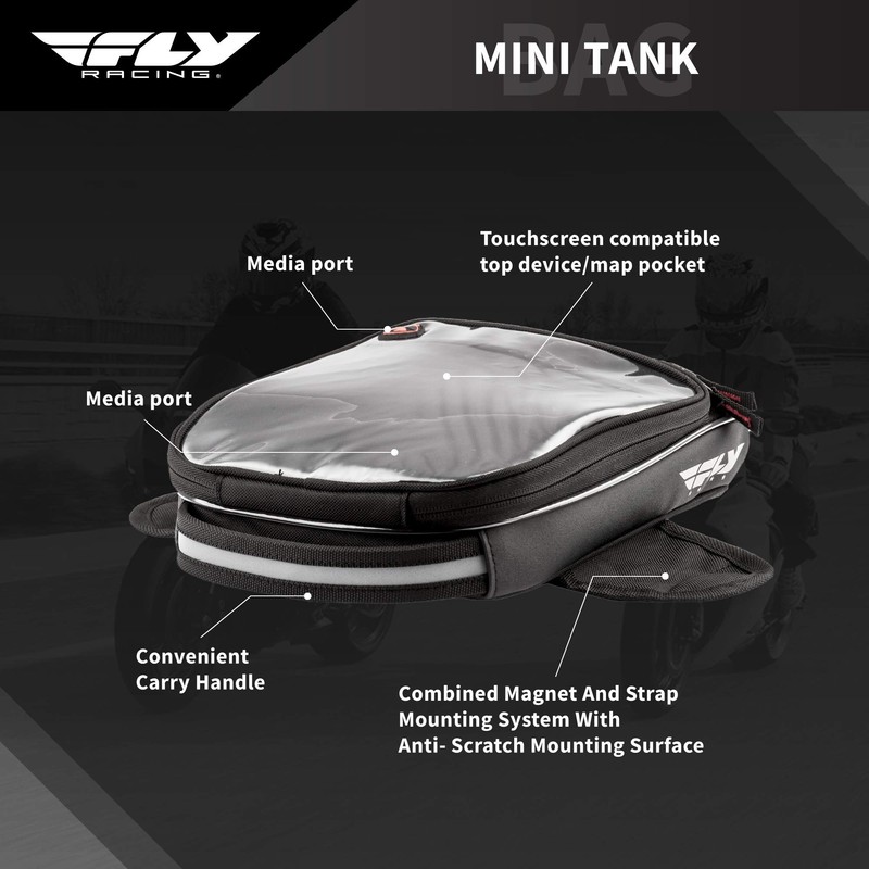 Fly Racing Street Mini Tank Bag (Black)