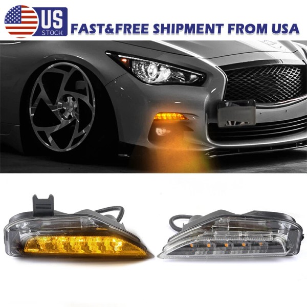 Unbranded 2X Bumper LED Turn Signal Fog Lights Lamp For