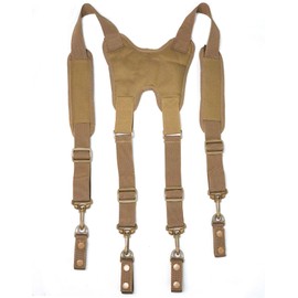 MELOTOUGH Tactical Harness Tactical Suspenders 1.5 inch Police Suspenders for Duty Belt (Khaki)
