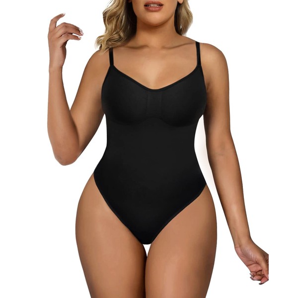 SHAPERX SHAPERX Women's Shapewear Bodysuit Tummy Control Body Shaper Seamless